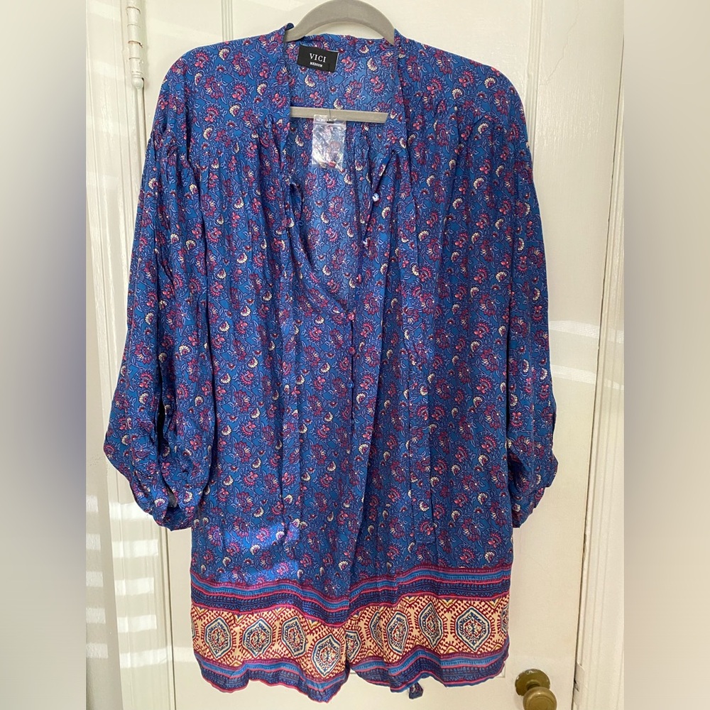 Long sleeve shorts romper